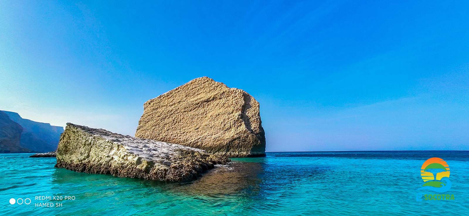 Shu'ab Bay sea and rock formations, beach, Shoab, Shuab Socotra Island
