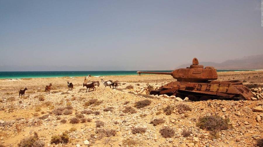 Cold War Relics, An abandoned T-34/85 Medium Tank on Socotra Island, Yemen