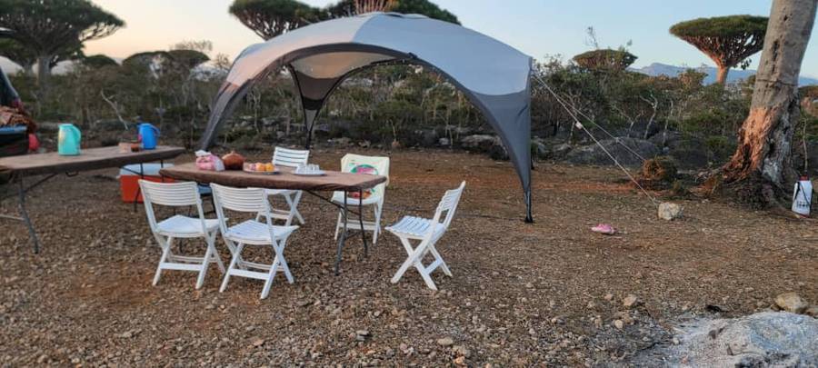 Full camping services and equipment in Socotra